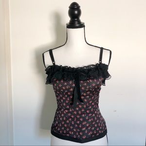 D&G Black and Red silk Bustier